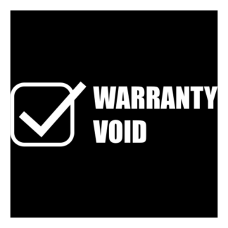 Warranty Void Decal (White)
